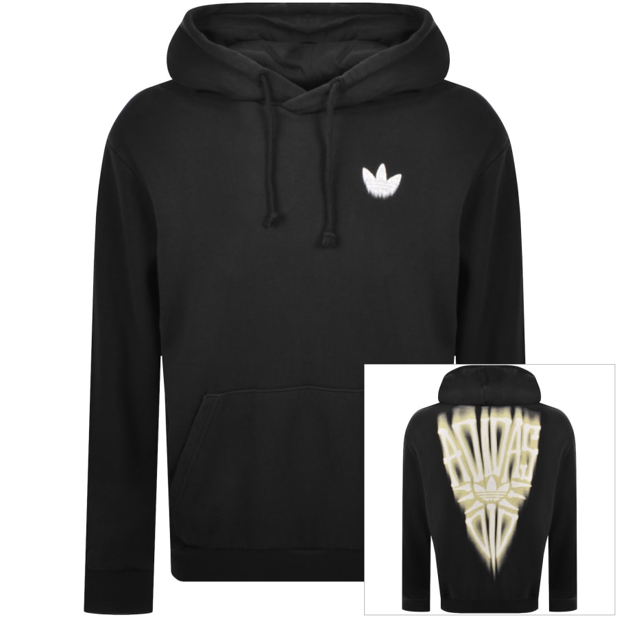 パーカー adidas Originals TREFOIIL LONG HOODIE adidas Originals Trefoil Hoodie Black | Mainline Menswear us